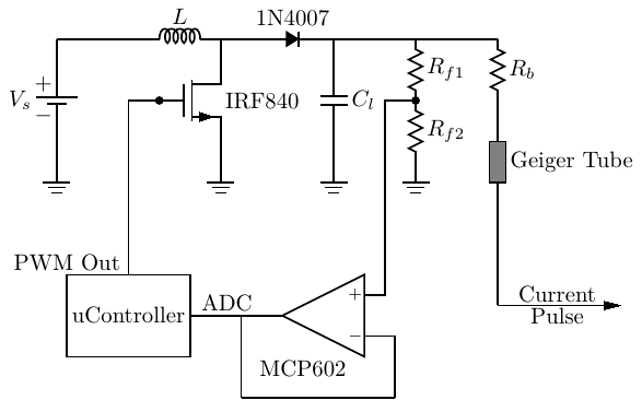 DC-DC Boost Converter Cirucit Diagram